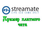 Пример платного чата на вебкам сайте Streamate.com